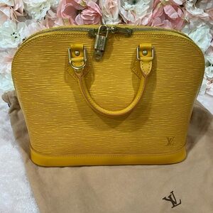Louis Vuitton Yellow Epi Leather Alma PM